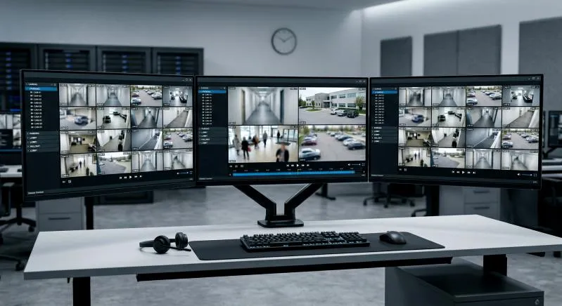 Anabon Security Inc () Video Management System VMS displaying multiple surveillance camera feeds