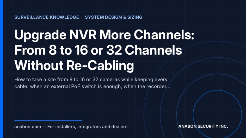 Upgrade NVR More Channels: From 8 to 16 or 32 Channels Without Re-Cabling (Installation Practice & Site Readiness) Upgrade NVR more channels without re-cabling: CS-N110 P8H-AI to CS-N220 P16H-AI to CS-N440 P16H-AI, cables and cameras stay