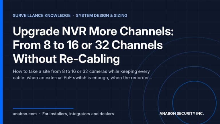 Upgrade NVR More Channels: From 8 to 16 or 32 Channels Without Re-Cabling (System Design & Sizing) Upgrade NVR more channels without re-cabling: CS-N110 P8H-AI to CS-N220 P16H-AI to CS-N440 P16H-AI, cables and cameras stay