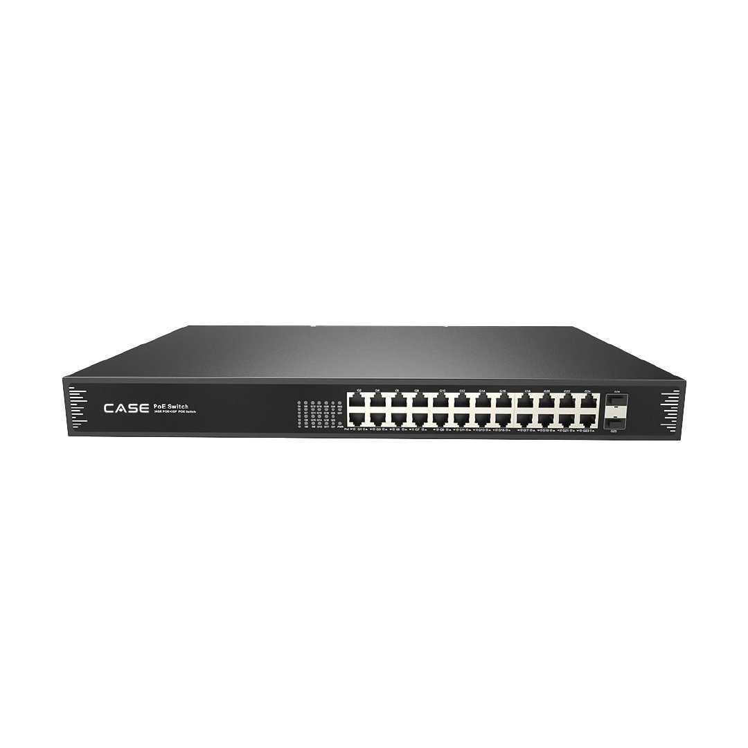CASE CS-POE33024PF — 24-Port Gigabit PoE Switch with 2 SFP Uplinks