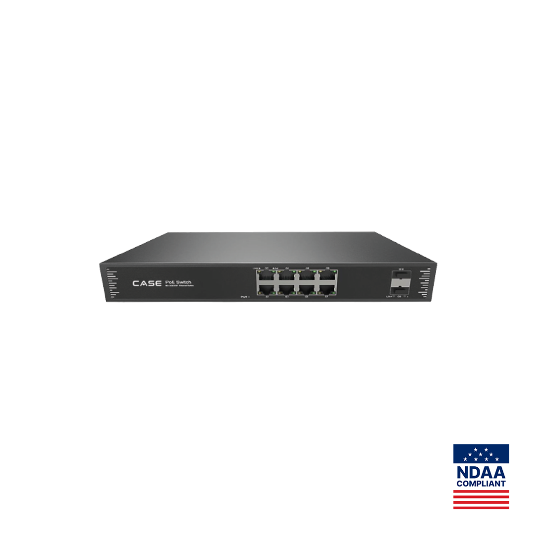 CASE CS-POE33108PF — 8-Port Gigabit PoE Switch with 2 SFP Uplinks