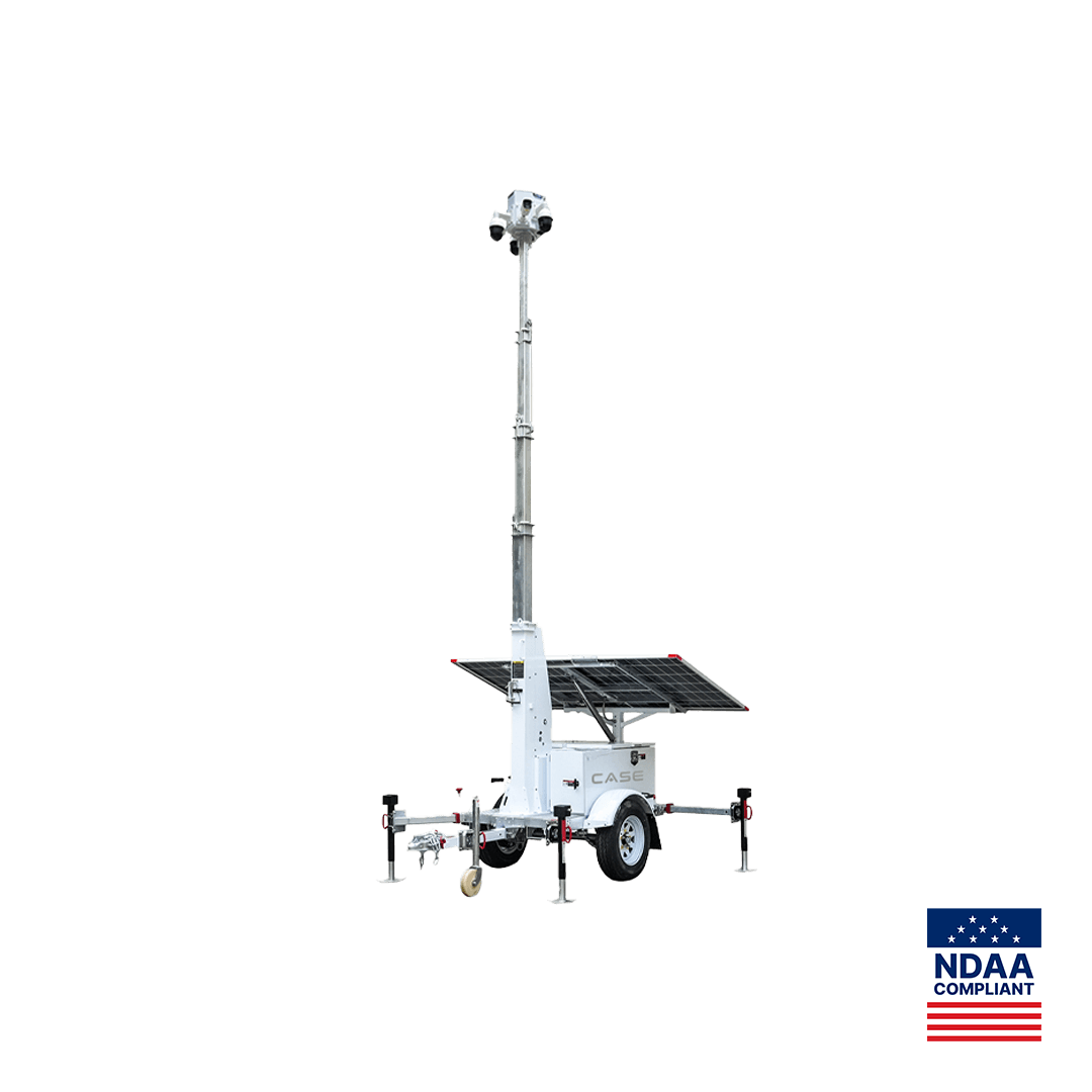 CASE CSP-S6000H7GW — Solar Surveillance Trailer — 6.5m Mast, 6000Wh