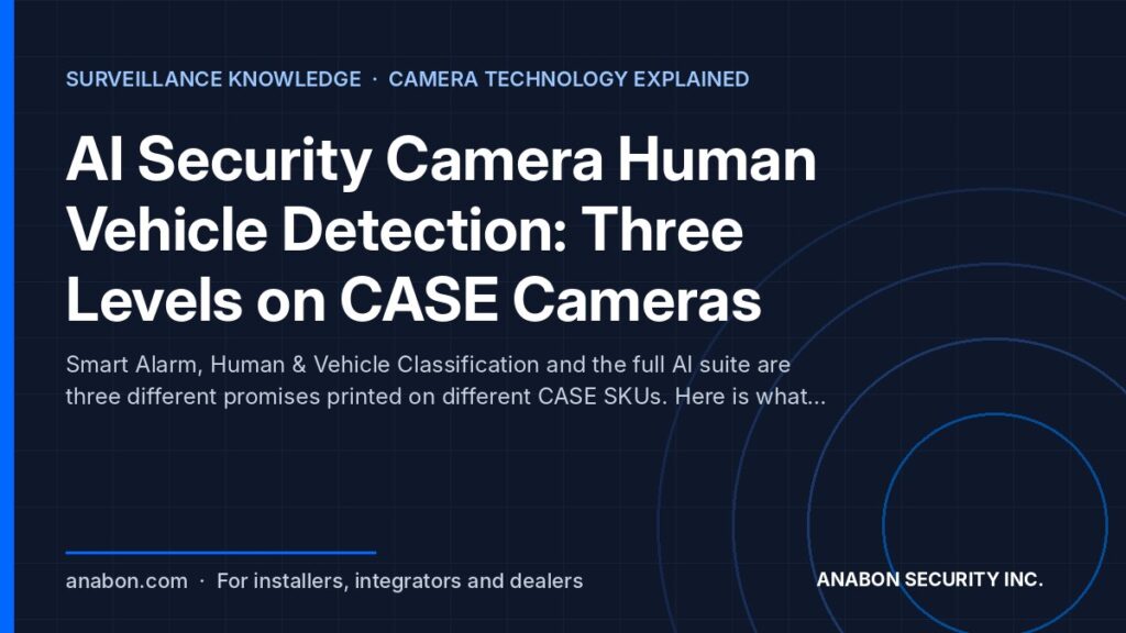 AI Security Camera Human Vehicle Detection: Three Levels on CASE Cameras (Camera Technology Explained) AI security camera human vehicle detection: Smart Alarm, Human & Vehicle Classification and full AI suite on CASE cameras