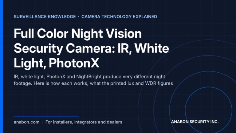 Full Color Night Vision Security Camera: IR, White Light, PhotonX (CASE Product Spotlights) Full color night vision security camera explained: IR, white light, PhotonX and NightBright compared for installers