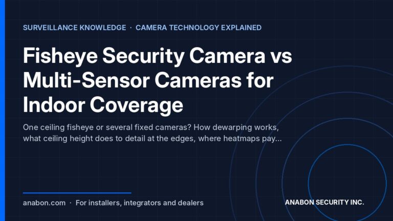 Fisheye Security Camera vs Multi-Sensor Cameras for Indoor Coverage (Vertical Playbooks for Installers) Fisheye security camera vs multi-sensor and panoramic cameras for indoor coverage: dewarping, ceiling height and heatmaps