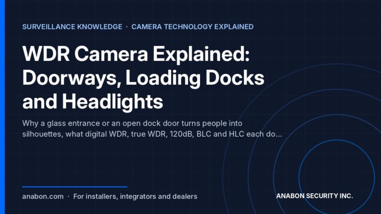 WDR Camera Explained: Doorways, Loading Docks and Headlights (Vertical Playbooks for Installers) WDR camera explained for installers: glass entrances, dock doors and headlights where wide dynamic range decides the evidence