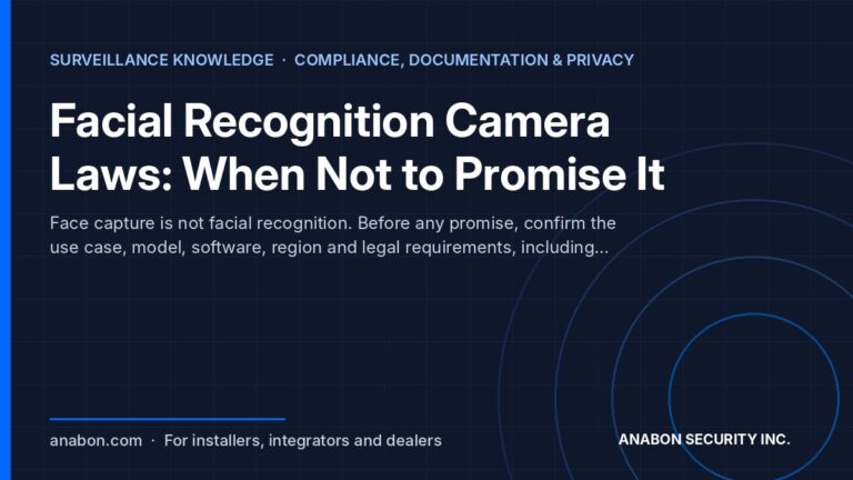 Facial Recognition Camera Laws: When Not to Promise It (Camera Technology Explained) Facial recognition camera laws: face capture vs recognition, Quebec and US biometric statutes, non-biometric alternatives