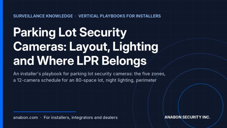 Parking Lot Security Cameras: Layout, Lighting and Where LPR Belongs (Camera Technology Explained) Parking lot security cameras layout: zones, lighting and where LPR belongs, for installers