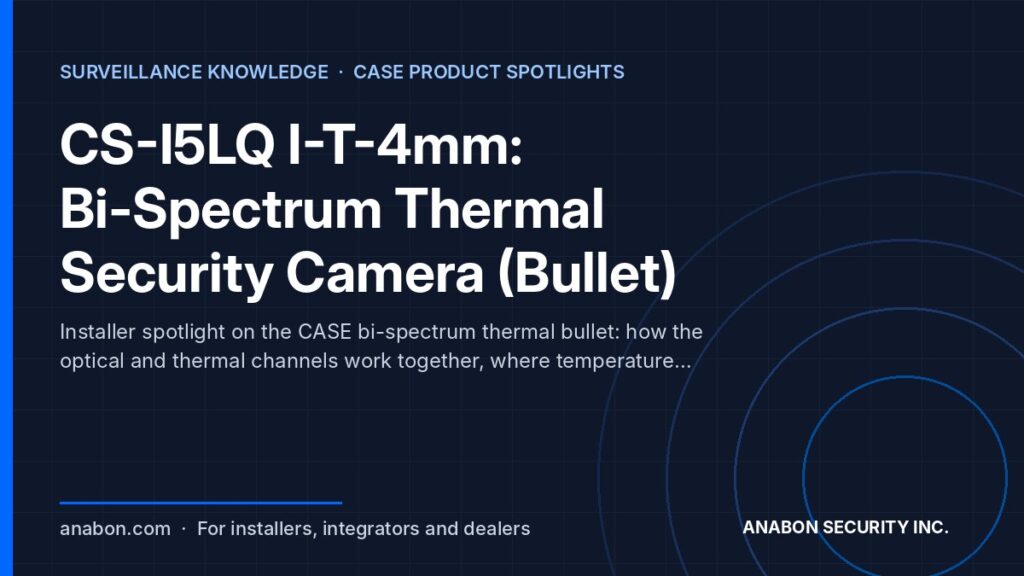 CS-I5LQ I-T-4mm: Bi-Spectrum Thermal Security Camera (Bullet) (CASE Product Spotlights) Thermal security camera concept: bi-spectrum bullet showing an optical view and a thermal heat view of the same scene