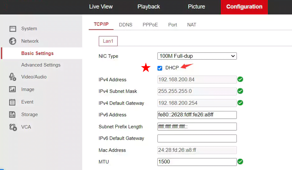 Dhcp ip camera new arrivals